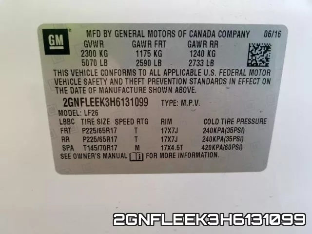 2GNFLEEK3H6131099 фото 2