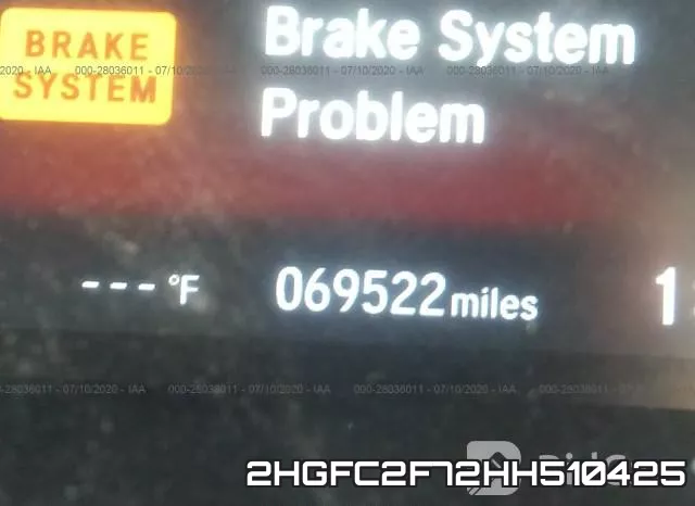 2HGFC2F72HH510425 фото 8