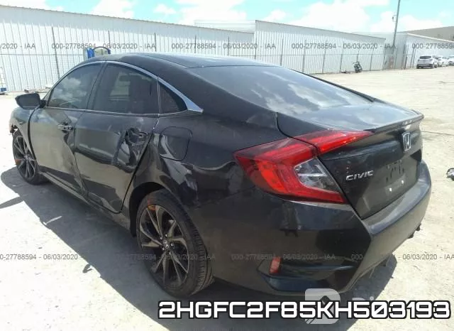 2HGFC2F85KH503193 фото 4