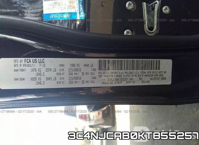 3C4NJCAB0KT855257 фото 10