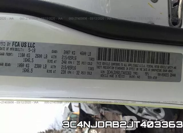 3C4NJDAB2JT403363 фото 10
