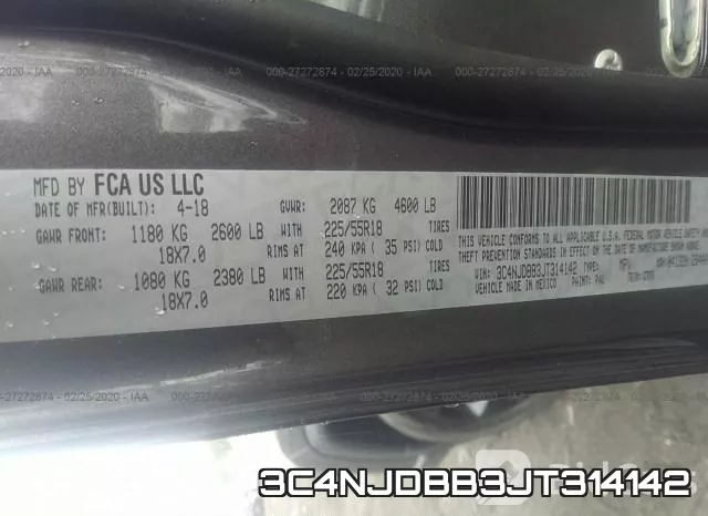 3C4NJDBB3JT314142 фото 10