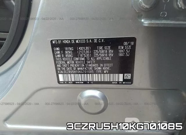 3CZRU5H10KG701085 фото 10