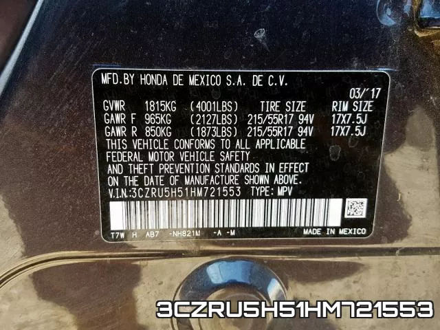 3CZRU5H51HM721553 фото 2