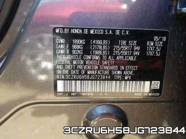 3CZRU6H58JG723844 фото 2