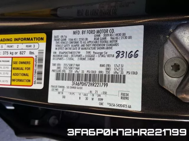 3FA6P0H72HR221799 фото 2