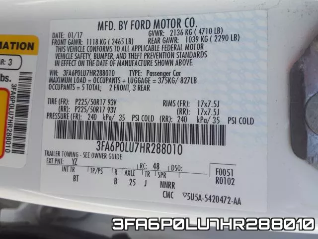 3FA6P0LU7HR288010 фото 2