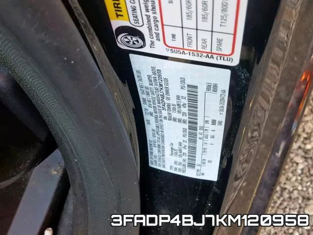 3FADP4BJ7KM120958 фото 2