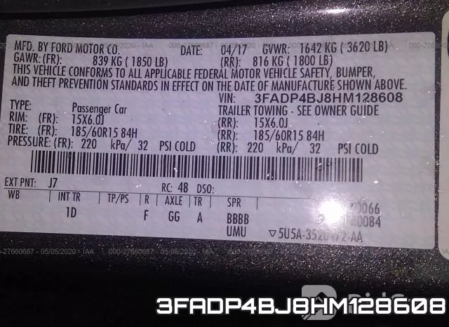 3FADP4BJ8HM128608 фото 10