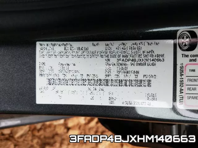 3FADP4BJXHM140663 фото 2