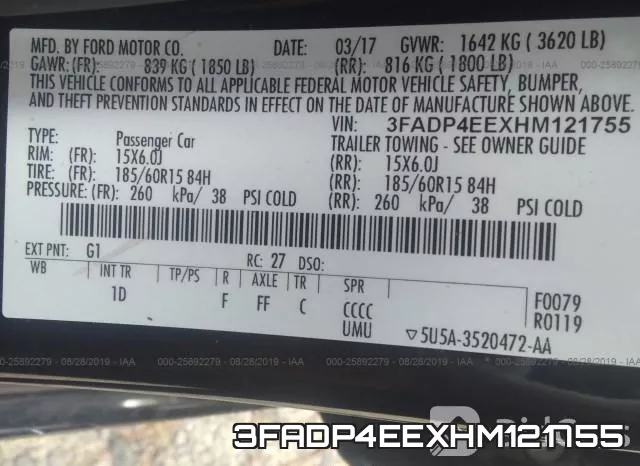 3FADP4EEXHM121755 фото 10