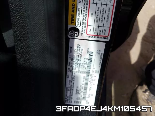 3FADP4EJ4KM105457 фото 2