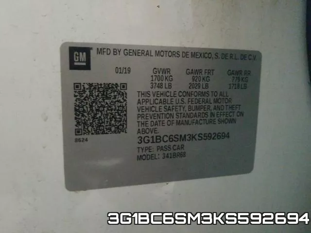 3G1BC6SM3KS592694 фото 2