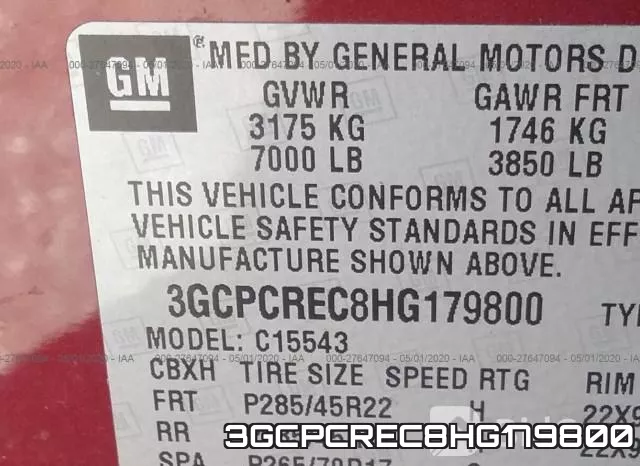3GCPCREC8HG179800 фото 10