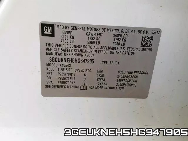 3GCUKNEH5HG347905 фото 2