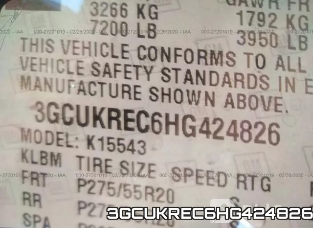 3GCUKREC6HG424826 фото 10