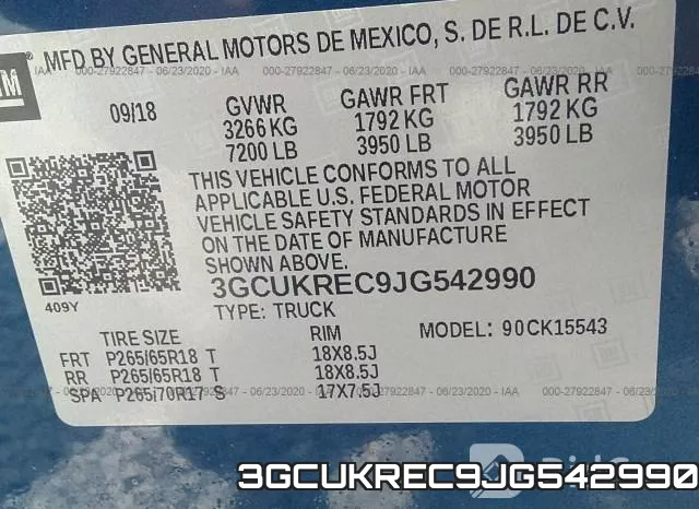 3GCUKREC9JG542990 фото 9