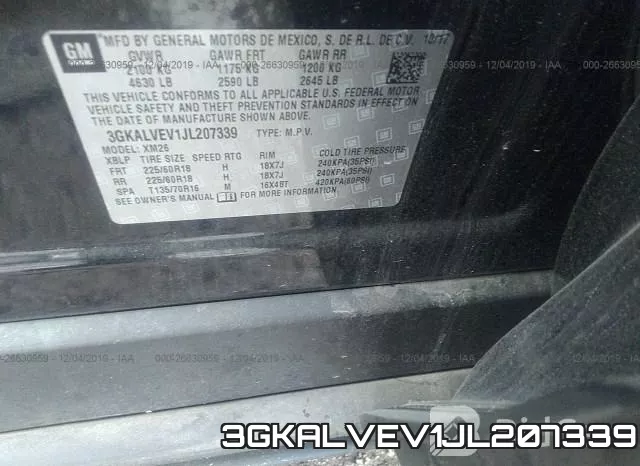 3GKALVEV1JL207339 фото 9
