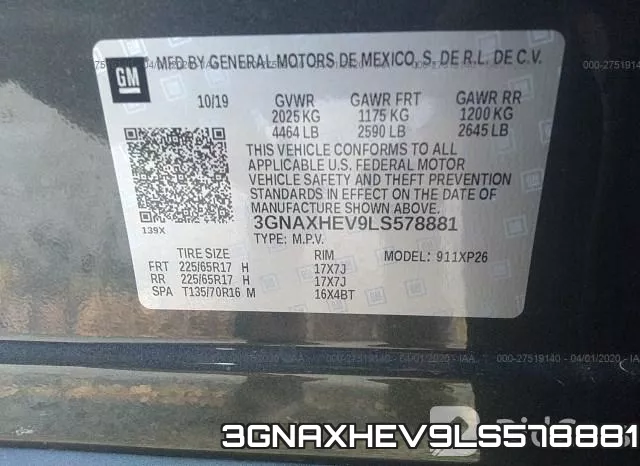 3GNAXHEV9LS578881 фото 10