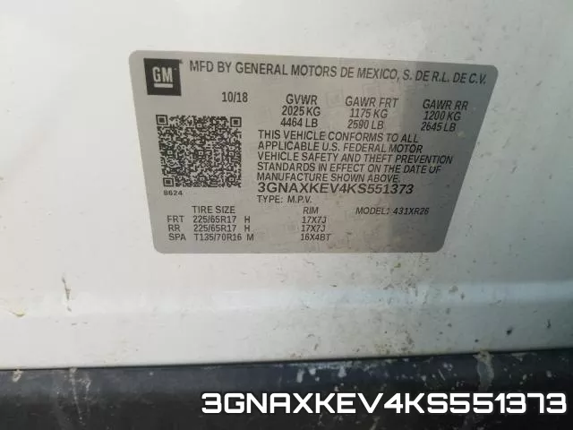 3GNAXKEV4KS551373 фото 2