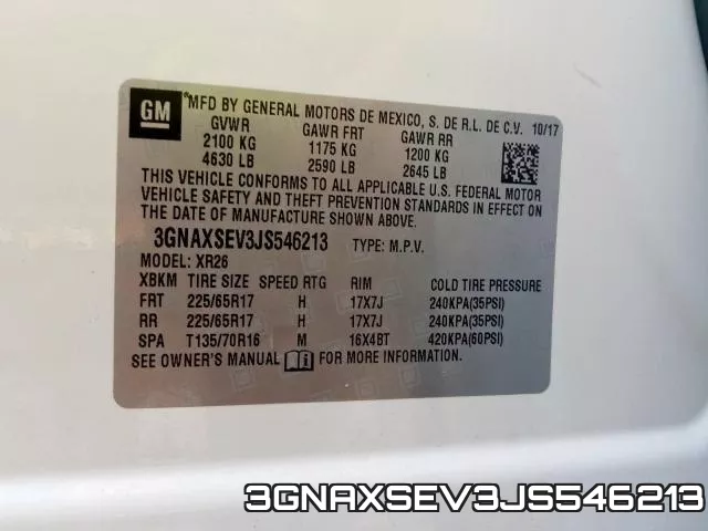 3GNAXSEV3JS546213 фото 2