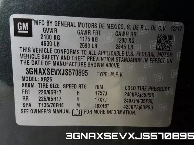 3GNAXSEVXJS570895 фото 2
