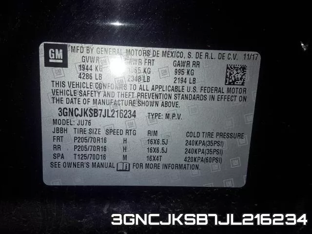 3GNCJKSB7JL216234 фото 2