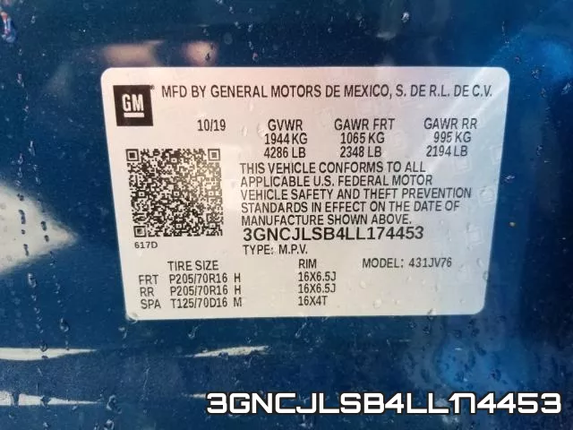 3GNCJLSB4LL174453 фото 2
