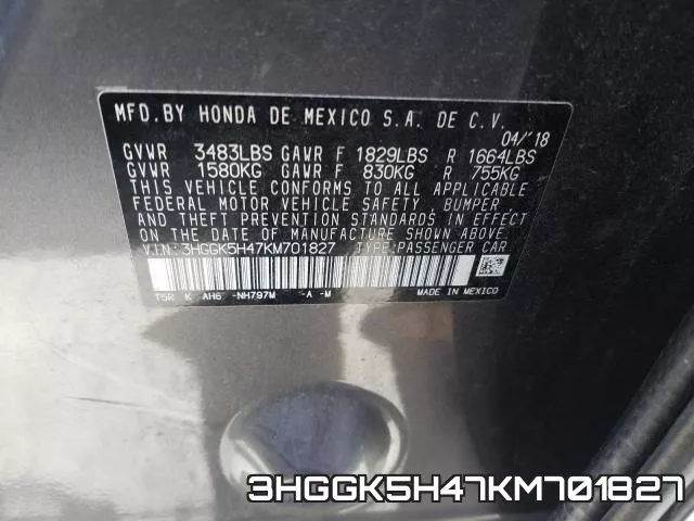 3HGGK5H47KM701827 фото 2