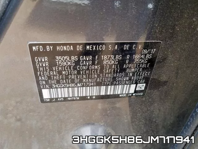 3HGGK5H86JM717941 фото 2