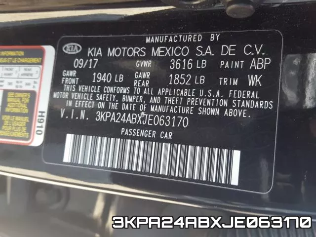 3KPA24ABXJE063170 фото 2