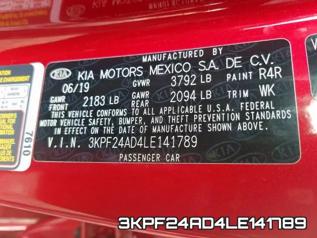 3KPF24AD4LE141789 фото 2