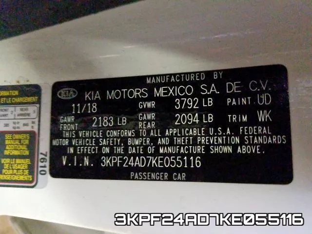 3KPF24AD7KE055116 фото 2