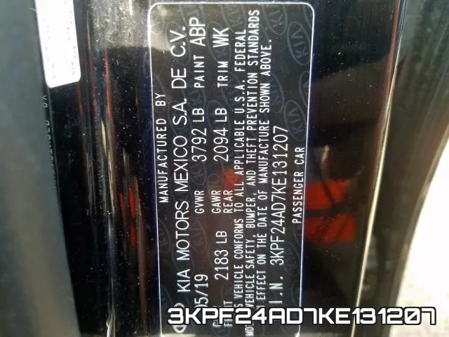 3KPF24AD7KE131207 фото 2