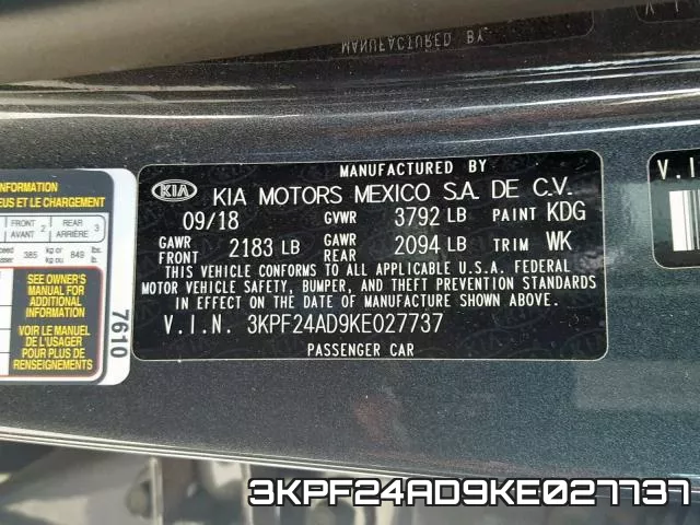 3KPF24AD9KE027737 фото 2
