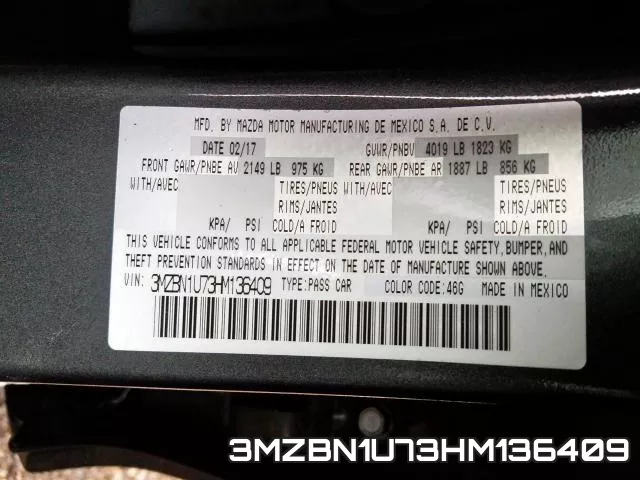 3MZBN1U73HM136409 фото 2