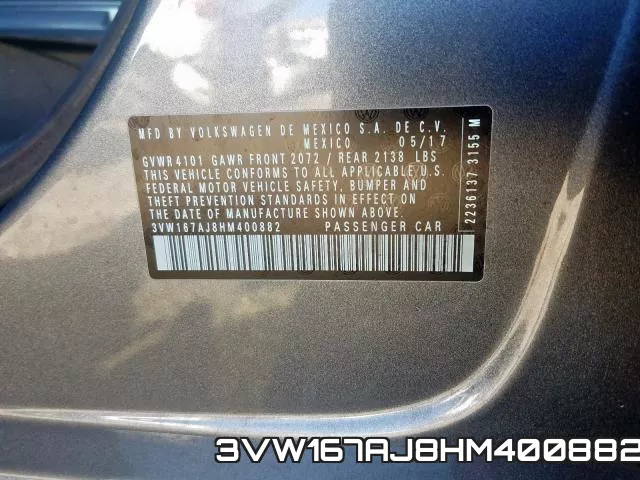 3VW167AJ8HM400882 фото 2