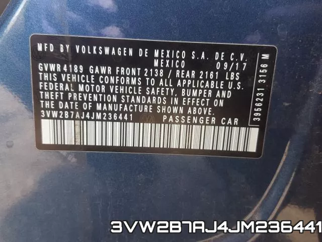 3VW2B7AJ4JM236441 фото 2