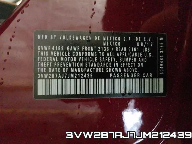 3VW2B7AJ7JM212439 фото 2