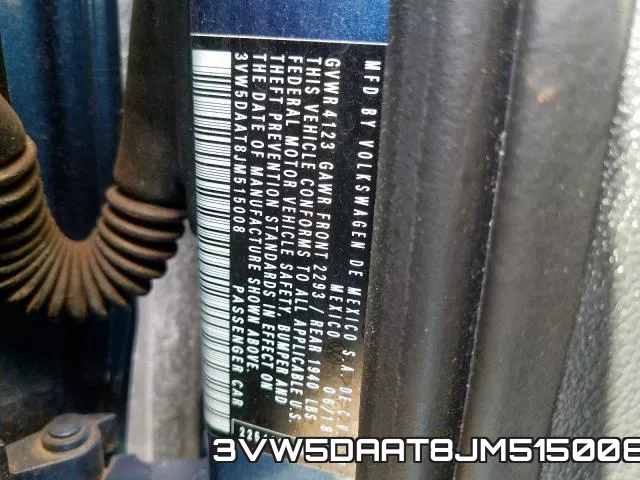 3VW5DAAT8JM515008 фото 2