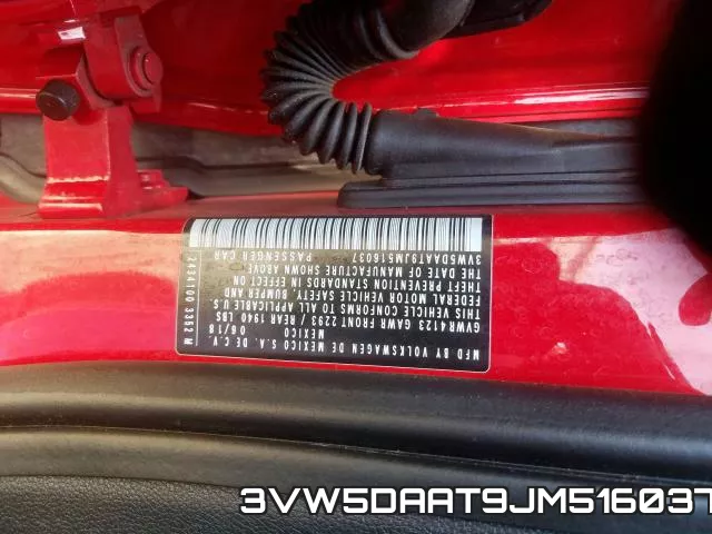 3VW5DAAT9JM516037 фото 2