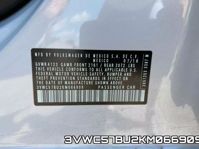 3VWC57BU2KM066909 фото 2
