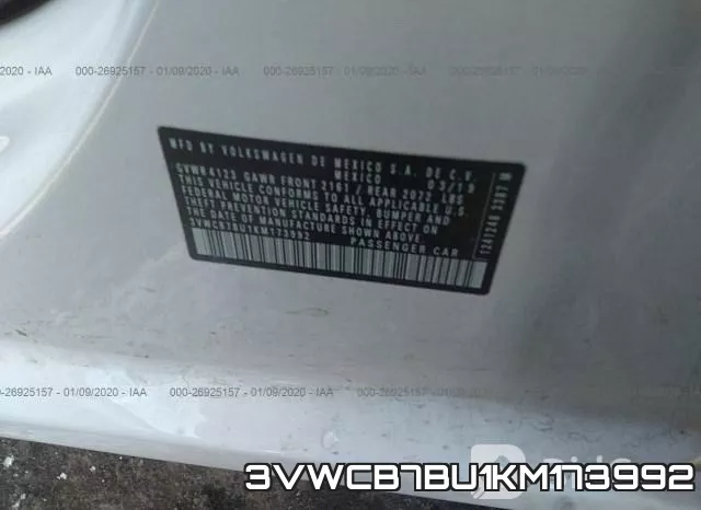 3VWCB7BU1KM173992 фото 10