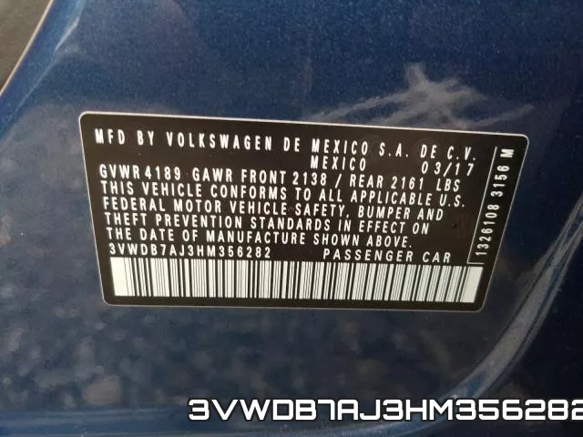 3VWDB7AJ3HM356282 фото 2
