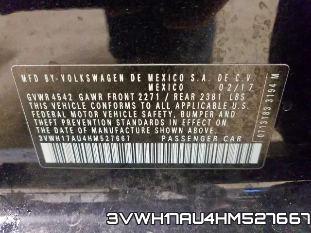 3VWH17AU4HM527667 фото 2