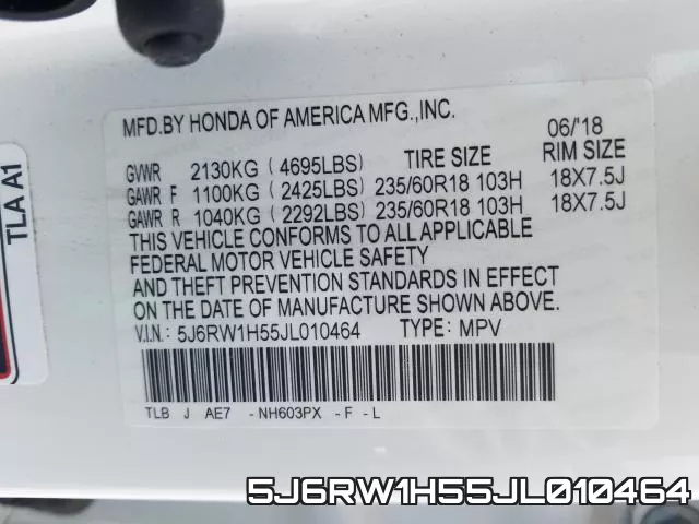 5J6RW1H55JL010464 фото 2
