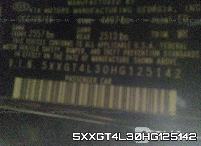 5XXGT4L30HG125142 фото 10