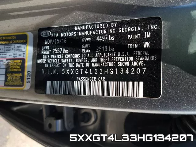 5XXGT4L33HG134207 фото 2