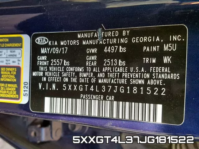 5XXGT4L37JG181522 фото 2