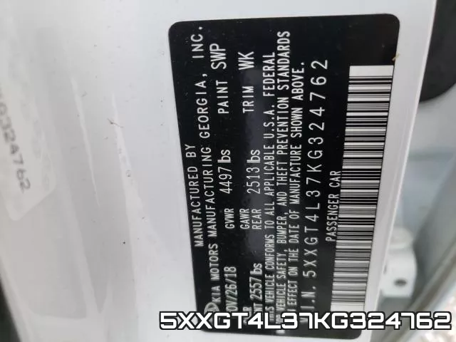 5XXGT4L37KG324762 фото 2